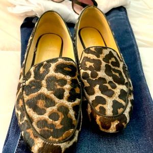 Talbots animal print loafers